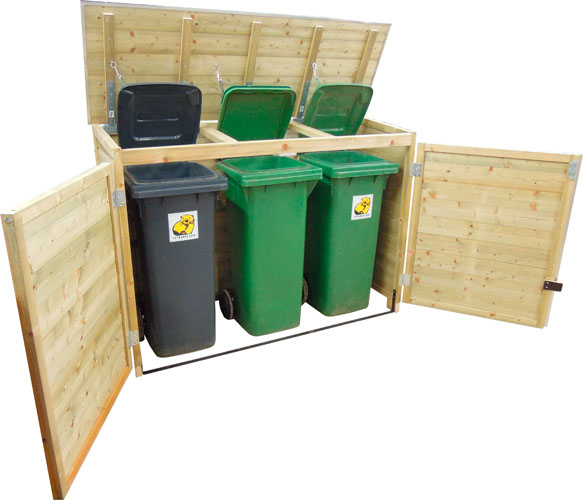 Waarschuwing Omringd Betrouwbaar LK240140TRIO-R Kast voor 3 afvalcontainers van 2x 240L + 1x 140L